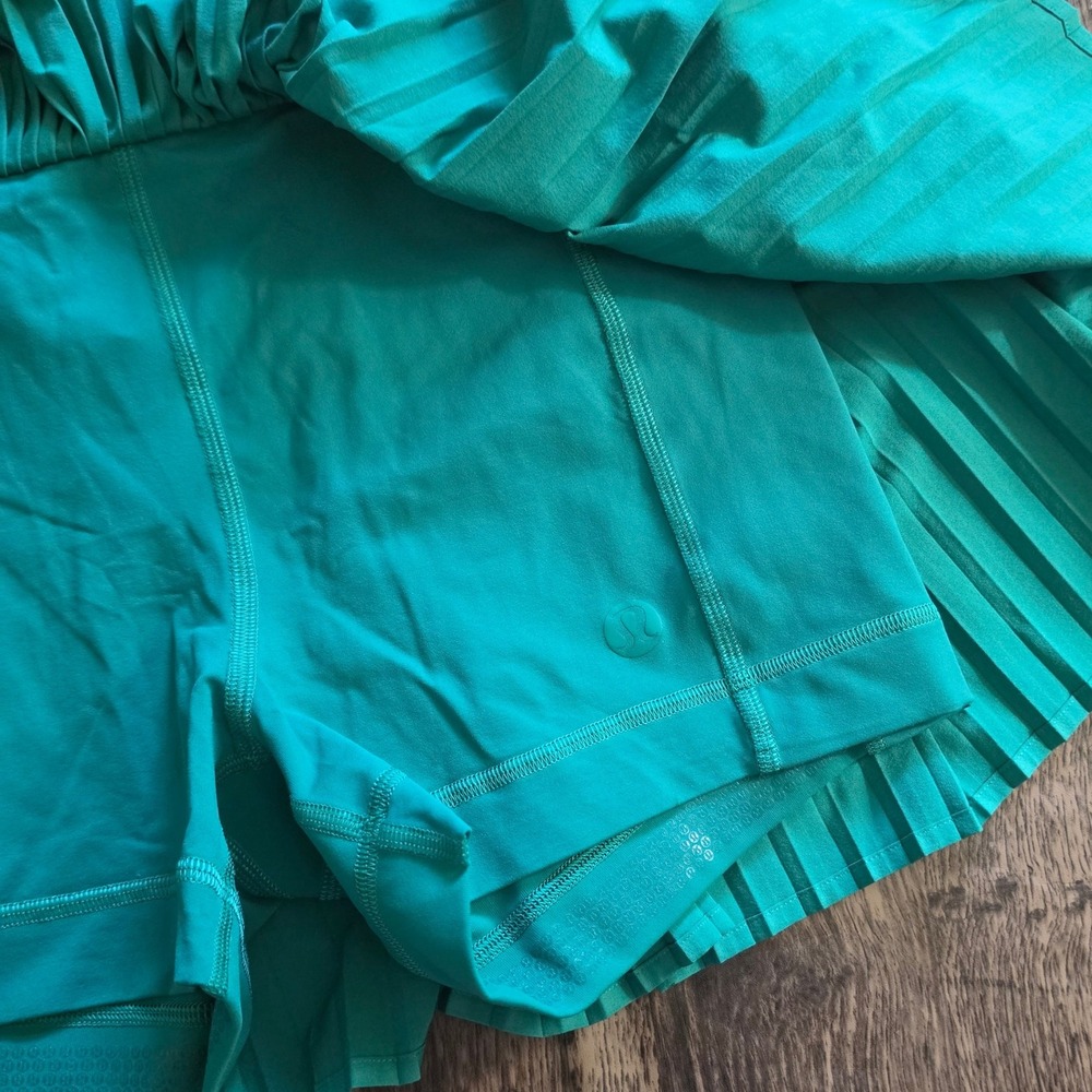 LULULEMON Pleated Tennis Golf Skort Womens 6 Teal Green Activewear - Picture 6 of 7